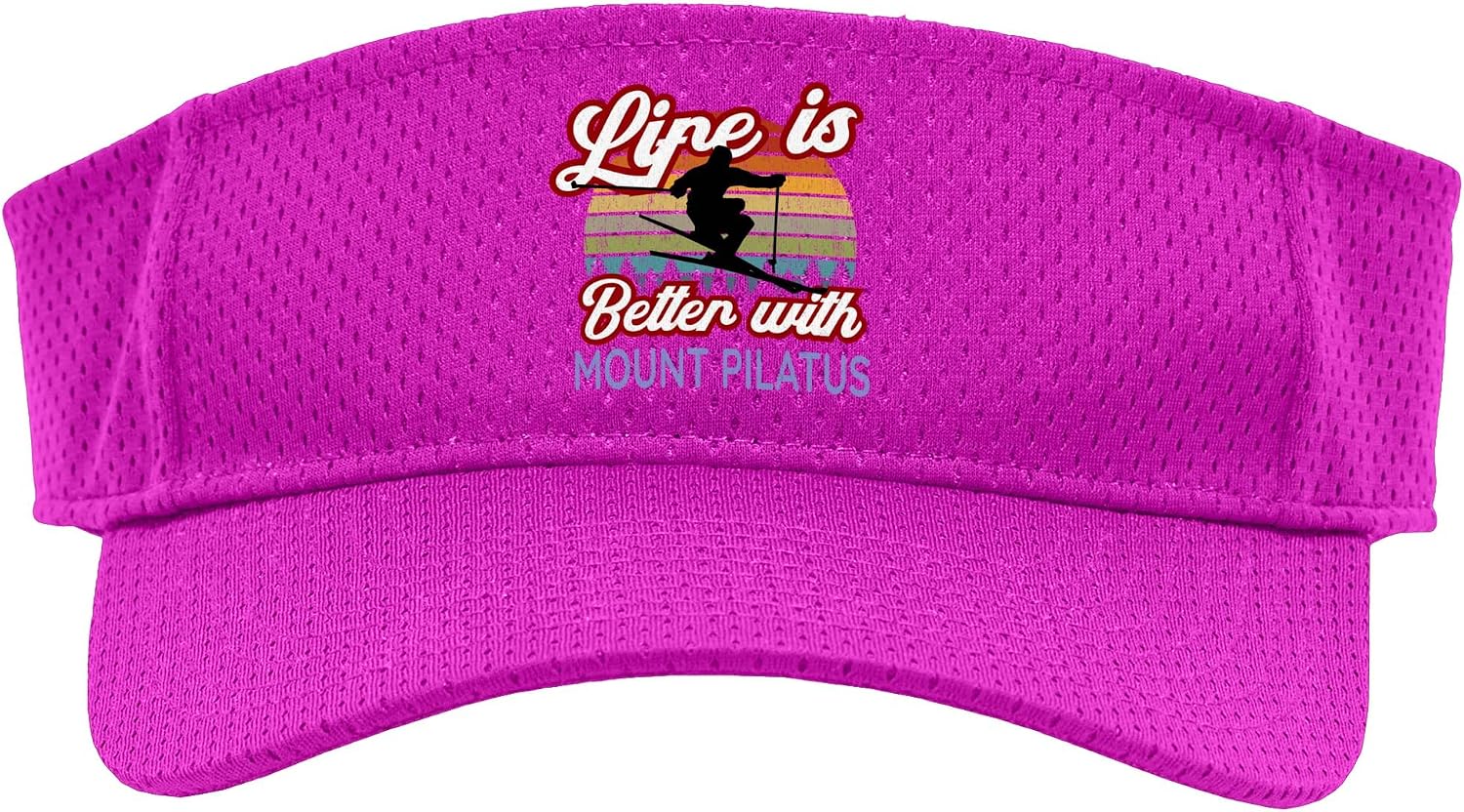 Mount Pilatus Souvenirs: Life is Better with Mount Pilatus! Sport Sun Visor