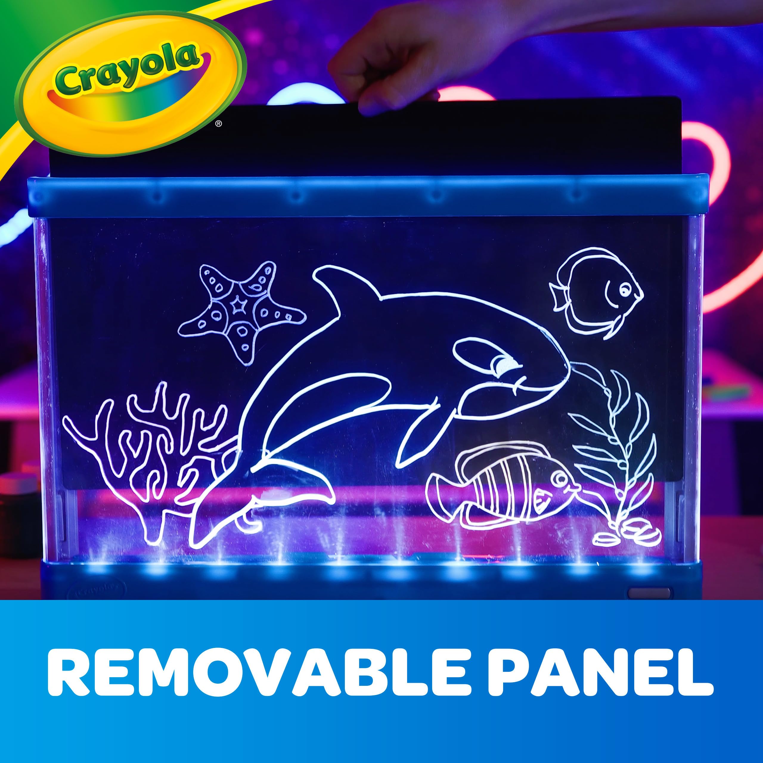 CRAYOLA, Ultimate Light Board ColorVibe, LED Leuchttafel mit Soundeffekten