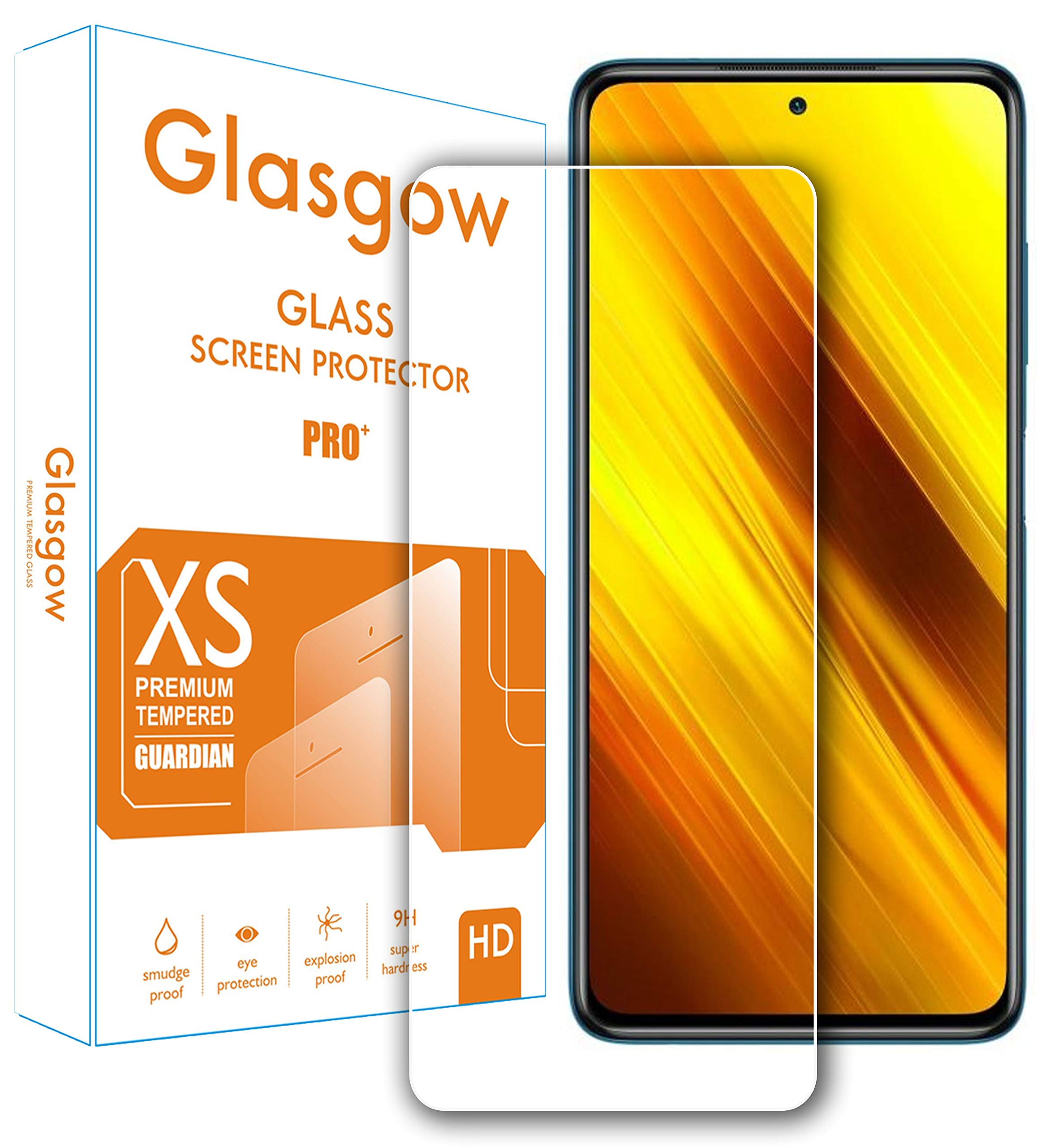 Glasgow Screen Protector for Mi Redmi Note 10 Lite [Tempered Glass Guard] [Gorilla] Easy Installation [Anti FingerPrint] (B09MK8YWJF) Amazon Price History, Amazon Price Tracker
