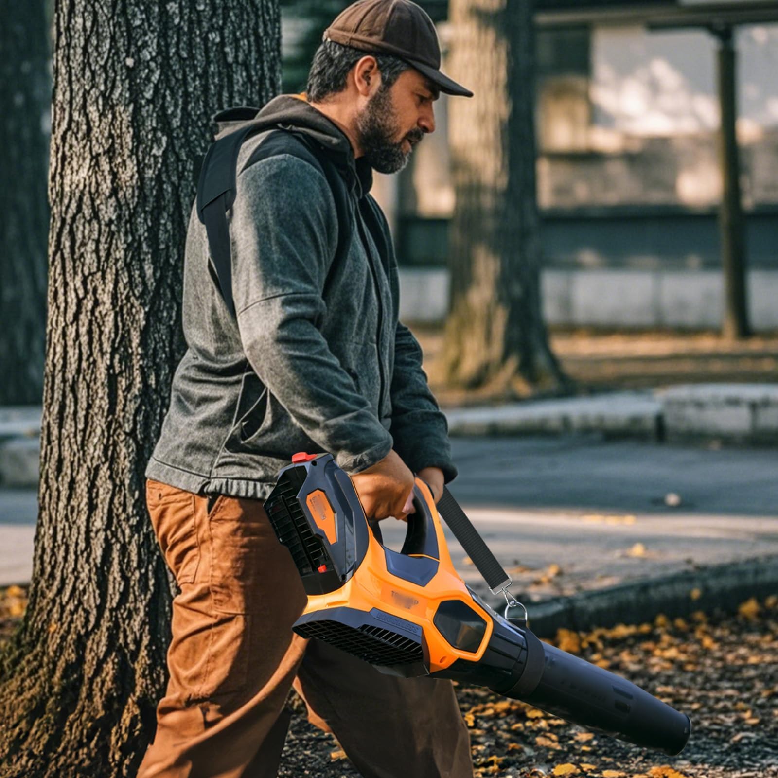 Uniwersalny pasek na ramię do dmuchawy do liści i trymera sznurkowego, kompatybilny z EGO Power+/do LEAPUL/do DEWALT/do MZK/do Greenworks/do EWORK/do LAZYBOI i innych dmuchaw do liści bezprzewodowej