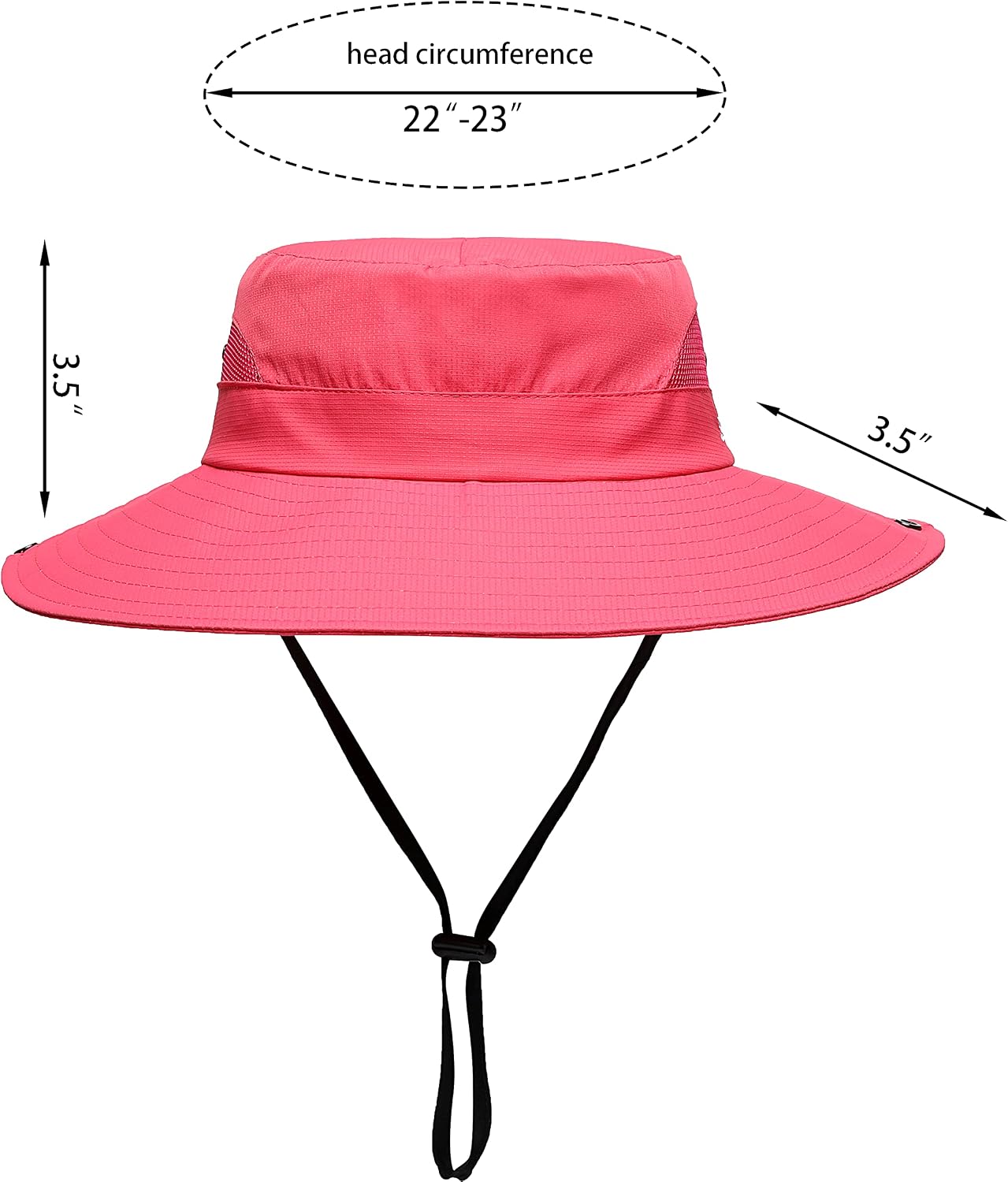 Womens Summer Sun Hat Beach Hat Wide Brim Outdoor UV Protection Hat Foldable Cool Mesh Ponytail Bucket Hat image 2