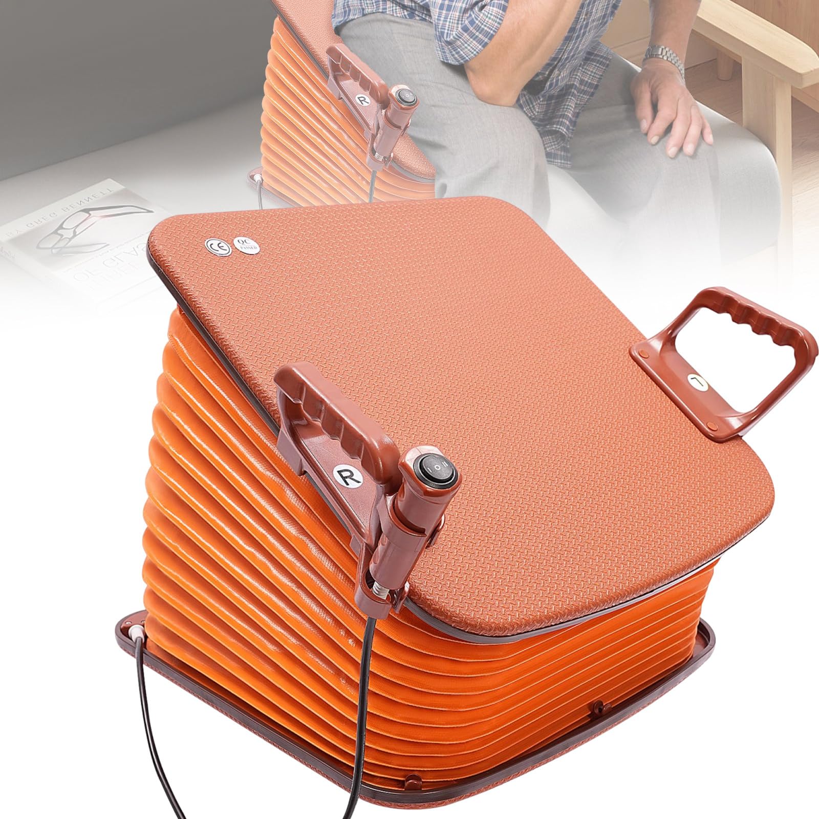 Sunseota Portable Electric Lifting Seat Assist Cushion - Rechargeable Uplift Seat for Seniors, Disabled & Pregnant: Chair/Sofa Stand Assist with Power Lift, Supports Up to 220lbs Mainspower