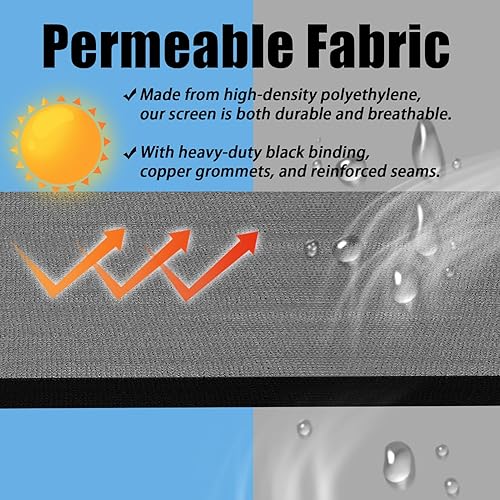 Miniatura 26 de Black 4FT X 50FT Outdoor Privacy Screen Fence & Mesh Shade Net Cover, Ideal for Garden and Backyard - Enhances Privacy for Fencing & Chain Link