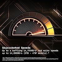 Vista 6 de WD_Black SN8100 4TB NVMe SSD - PCIe 5.0x4, M.2 2280, Up to 14,900MB/s Read Speed, up to 11,000MB/s Write Speed, Best for AI Applications, Gaming