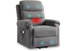 Grey Velvet Power Lift Recliner