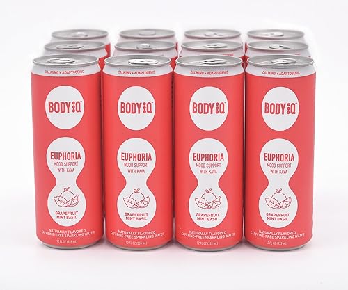Vista 20 de Body Intelligence Euphoria - Agua con gas inteligente, bebida vitamínica para apoyo inmunológico, agua saborizada de gran sabor para relajación
