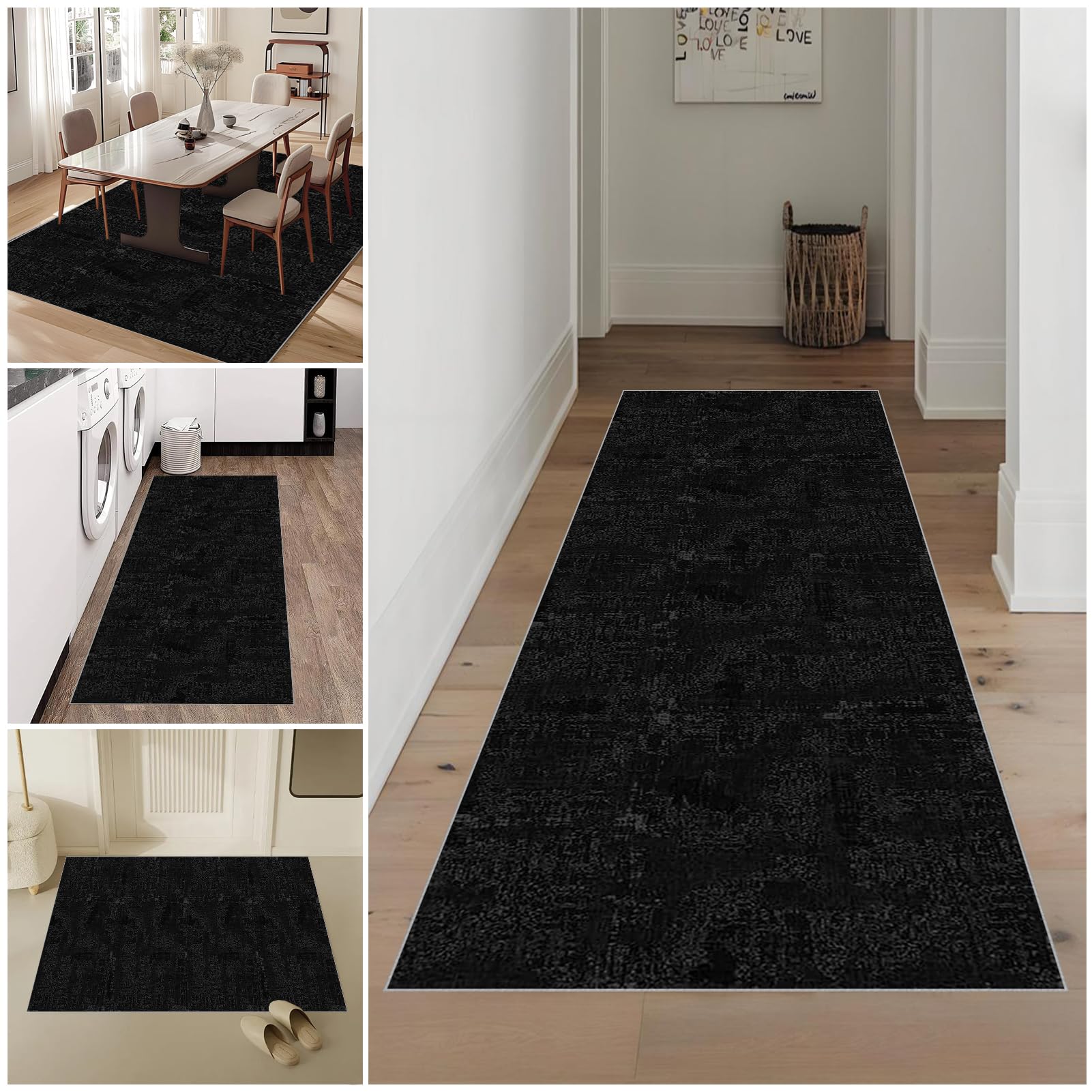 Lmyoieqm Carpet Runners for Hallways 40 x 90 cm Non Slip Kitchen Runner Rugs Washable Carpet Floor Mat Entrance Runner for Hallway Entryway Kitchen Absorbent Area Rugs for Kitchen Laundry Room