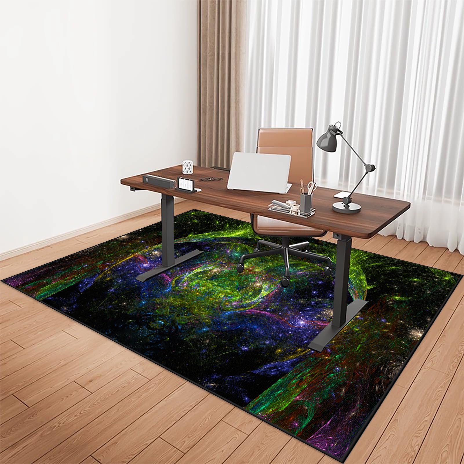 Bodenschutzmatte Gaming Bürostuhl Unterlage Gaming-Stuhl-Unterlage Schreibtischunterlage rutschfest Gaming Teppich Stuhlunterlage Bürostuhlunterlage Bodenmatte für Stühle 140 x 160 cm
