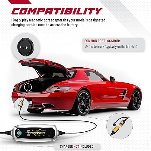 Miniatura 7 de Adaptador JMR para Mercedes-Benz SLS AMG compatible con CTEK (puerto magnético, con indicador)