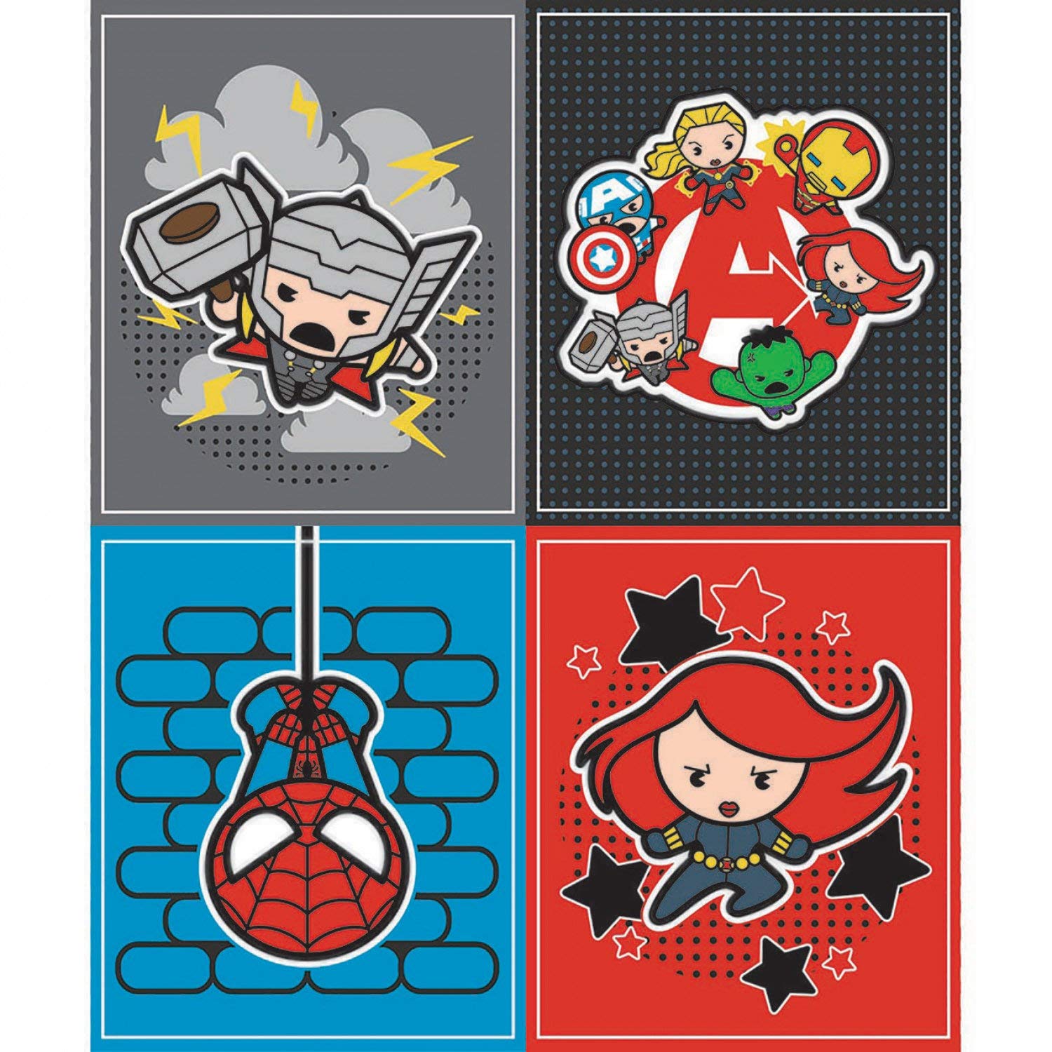 Amazon.com: Marvel Fabric Kawaii Avengers Panel in Multi