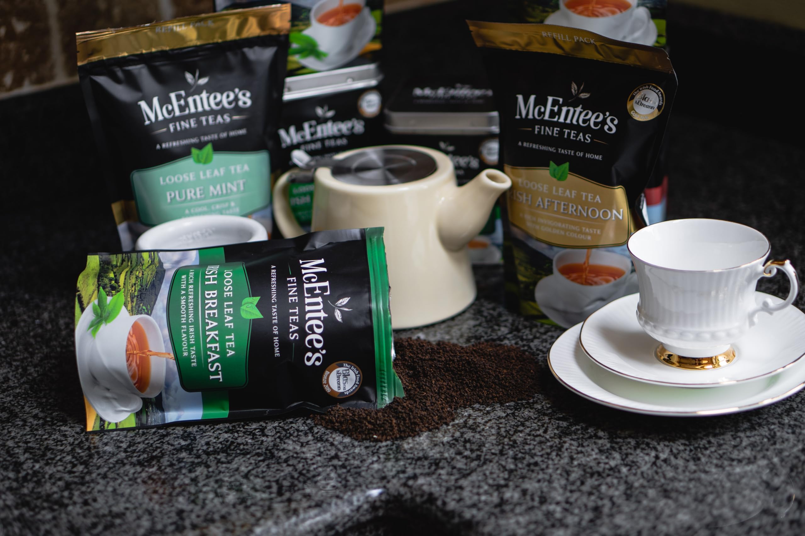 McEntee's Cara - Teiera per Tisane in Ceramica da 510 ml (1-2 Tazze) con Infusore Rimovibile in Acciaio Inox