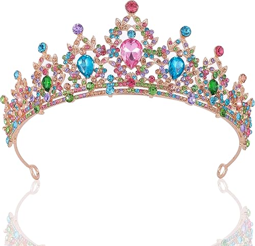 Miniatura 9 de Kamirola - Corona de reina y tiaras corona de princesa para mujeres y niñas, diademas de cristal para novia, princesa para bodas y fiestas (01)