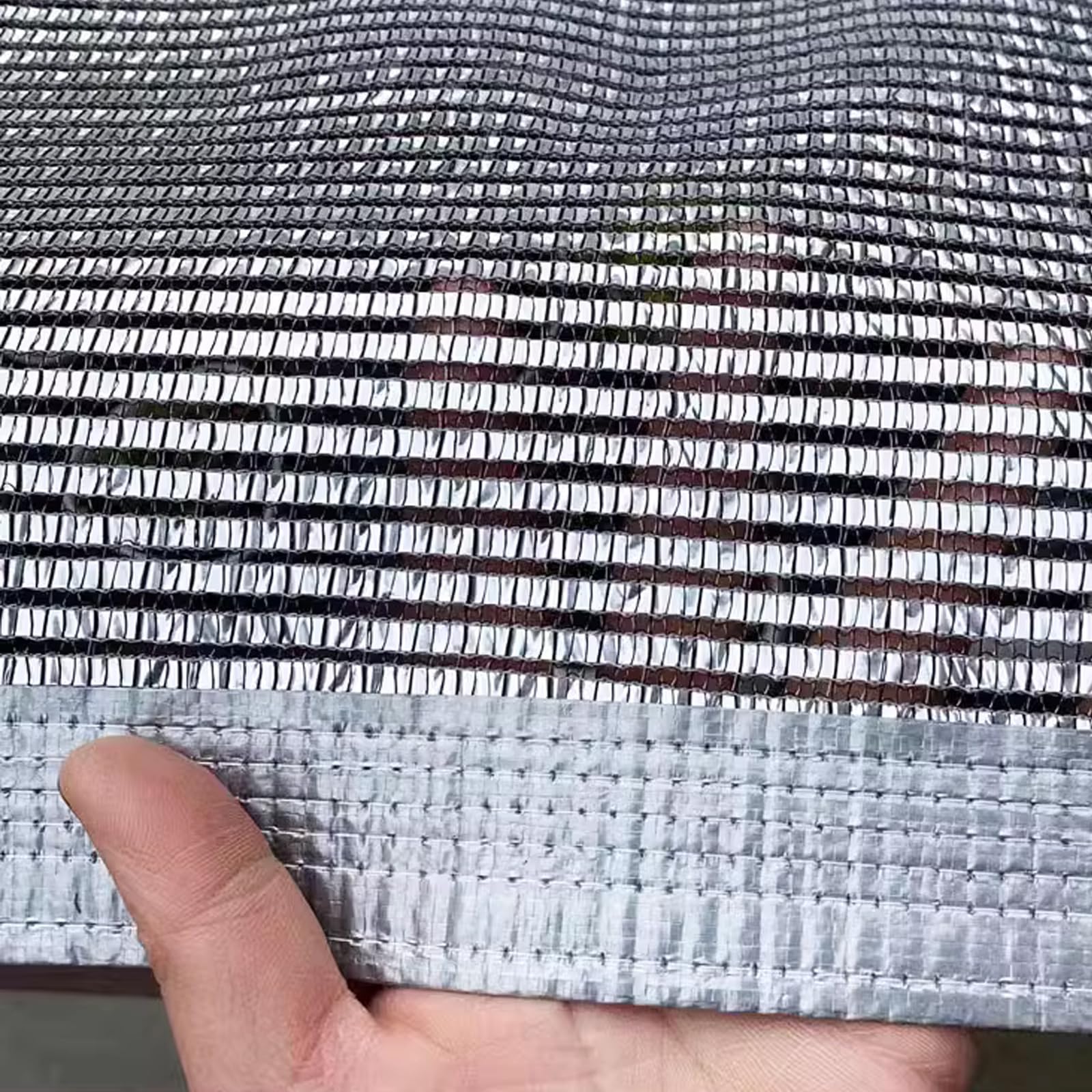 55% tkanina do roślin oddychająca siatka kwiatowa szklarnia ochrona przed słońcem folia aluminiowa Sn przelotki w zestawie (3 x 9 m 9 m)