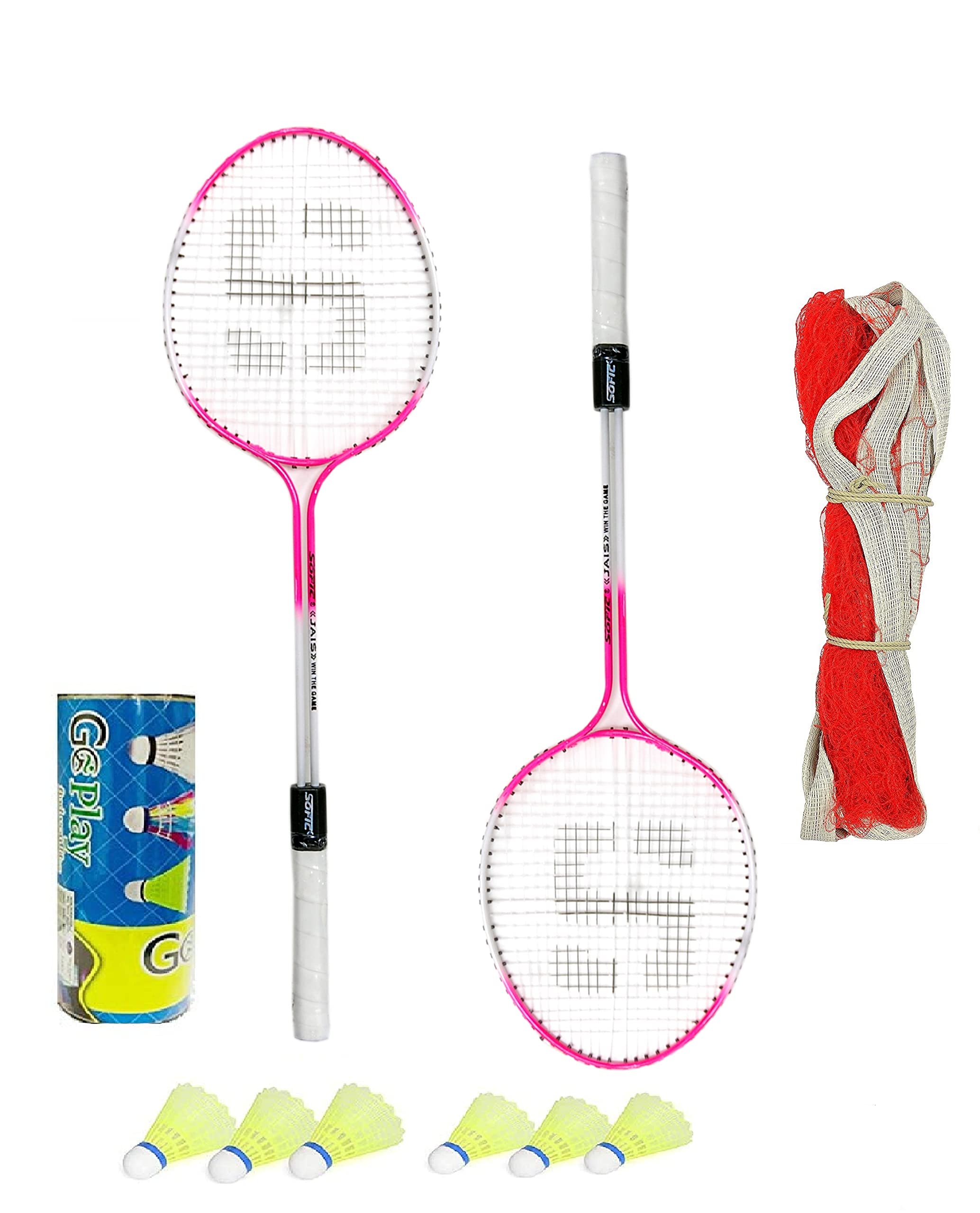 Shivgan SG100 Alloy Steel Badminton Set with Racket and 6 Nylon Shuttles and Badminton Net (Multicolour) - Pack of 2 (B08TKTB6CL) Amazon Price History, Amazon Price Tracker