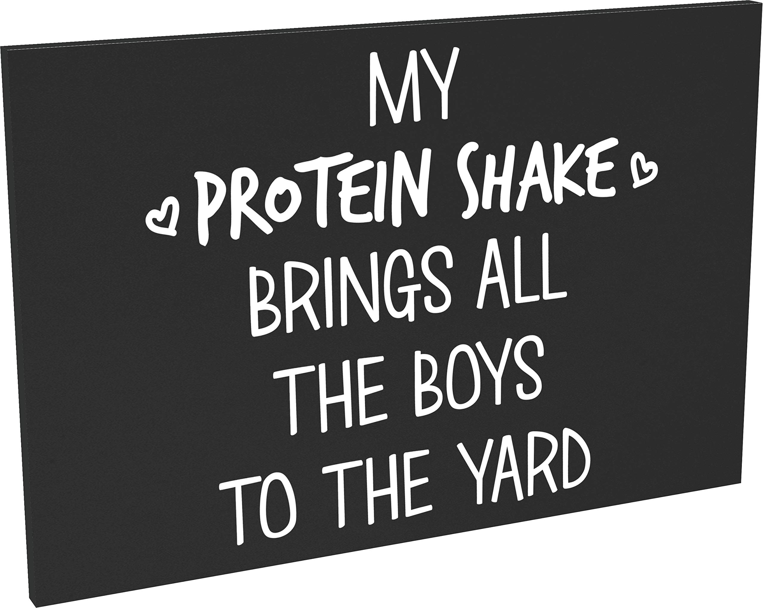 Hippowarehouse My Protein Shake Brings All The To The Yard printed Fridge Magnet Hardboard 50.8mm x 76.2mm
