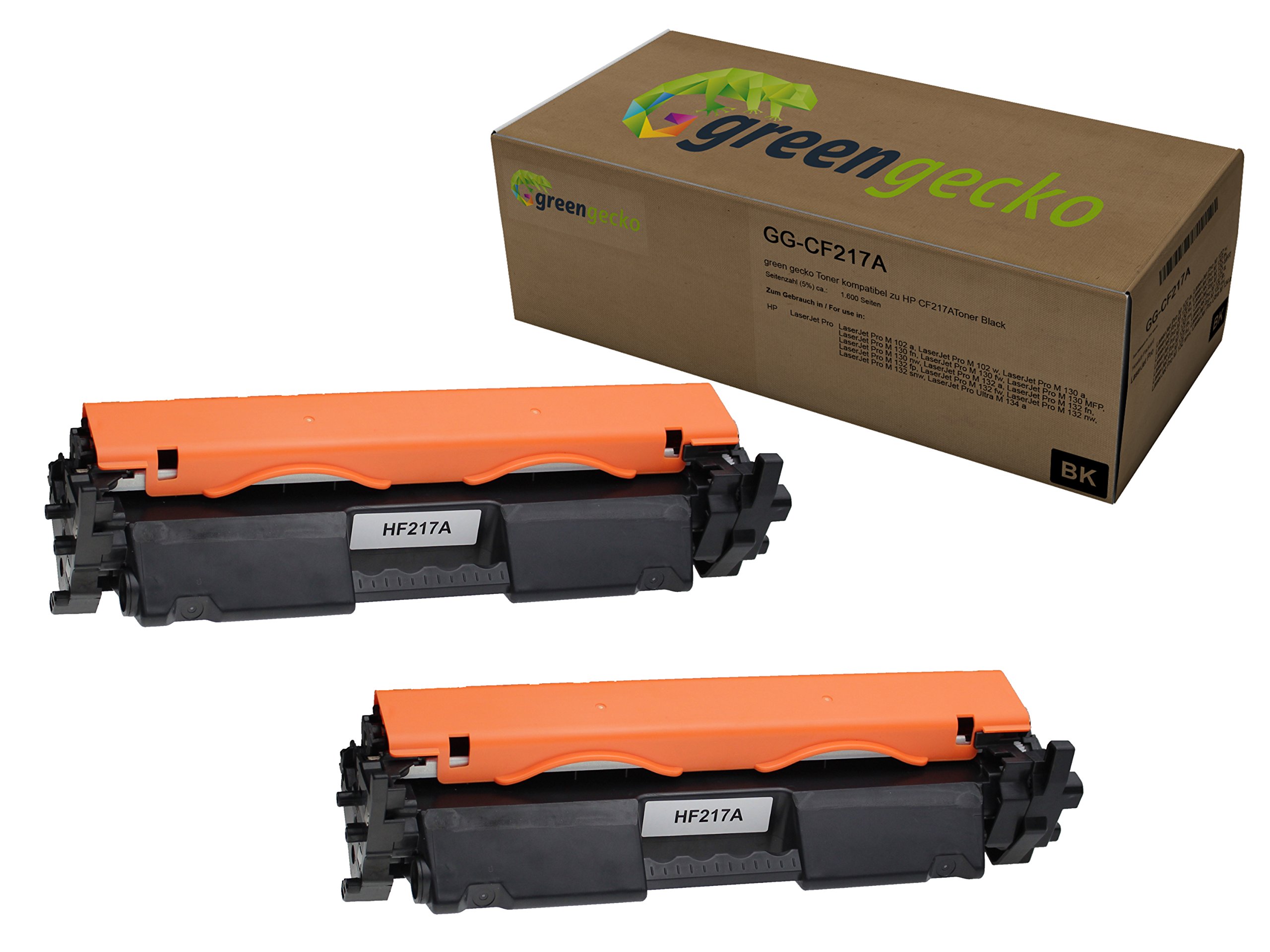 Tóner equivalente a HP cf217 a | para HP Laserjet Pro M 102, M 130, 132, M134 | Negro, color negro pack doble