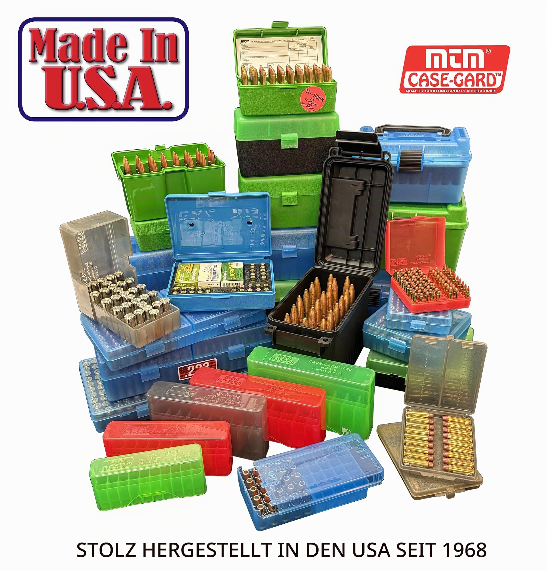 MTM 50 Round Rifle Ammunition Box RM-50 Green, Ansicht 3