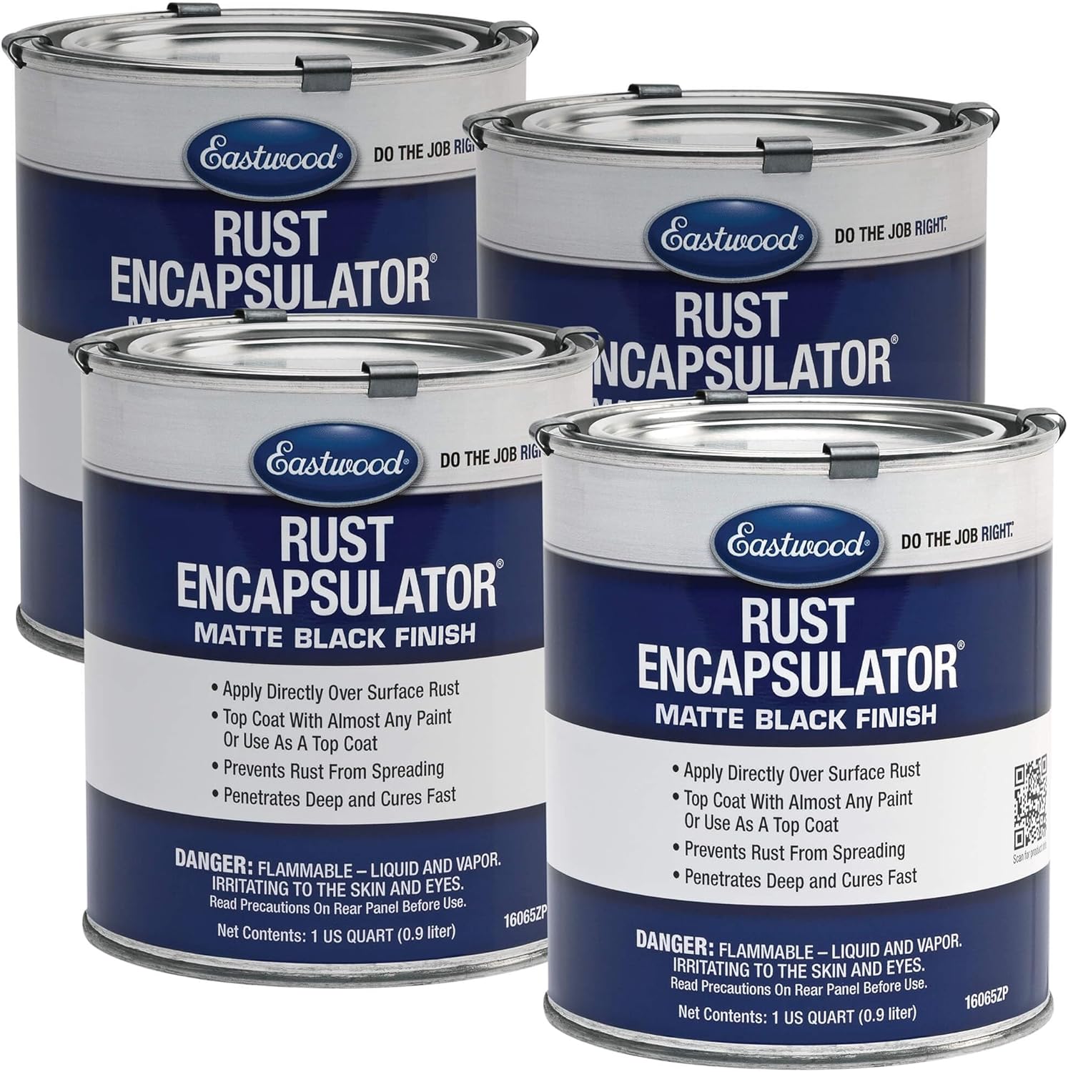 Eastwood Original Rust Encapsulator Durable UV Heat Resistance Rust Prevention Paint | Matte Black Quart | 1 Pack