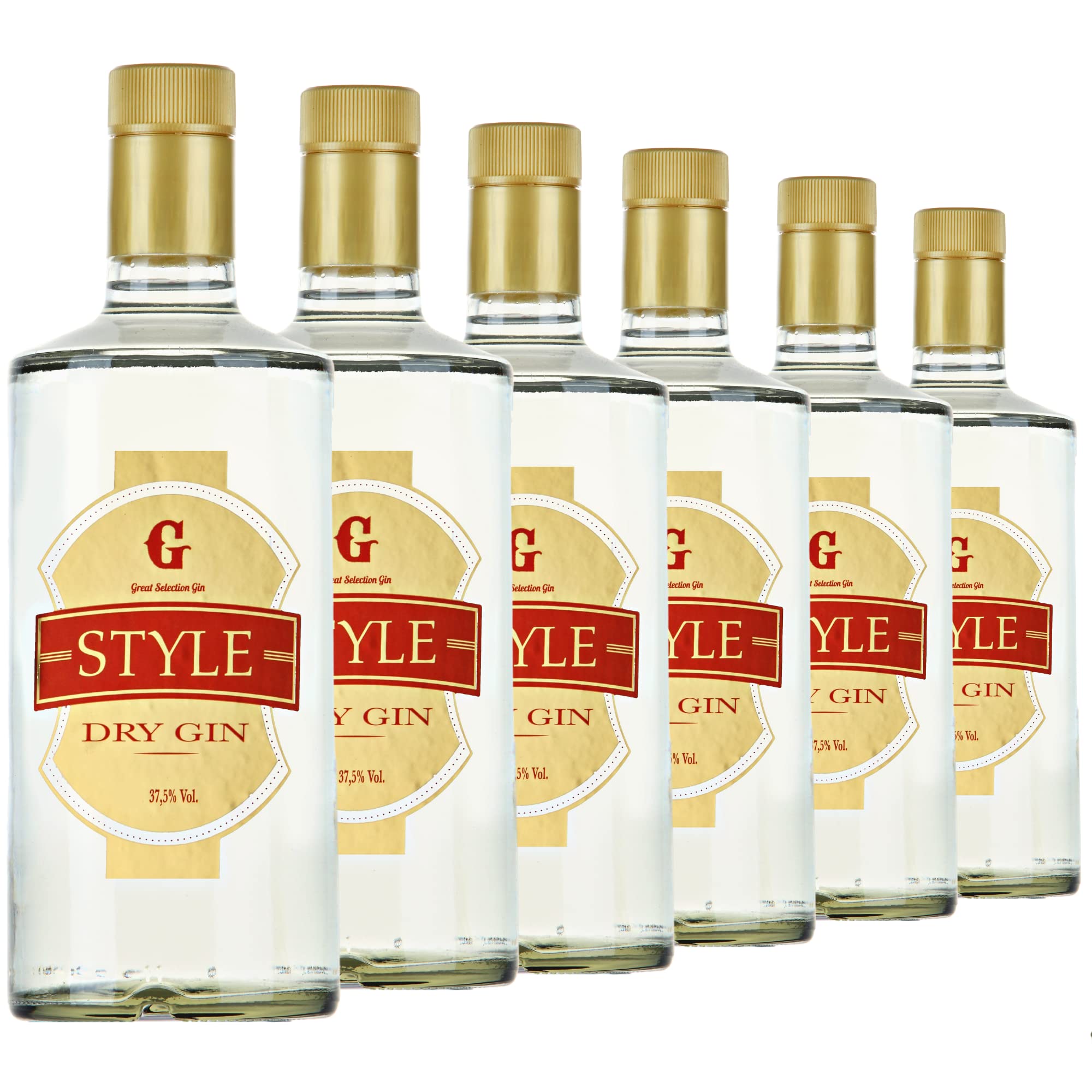 Ginebra Premium Elaborada en Rioja - Lote 6 botellas 70cl - Graduación 37,5% - Ginebra G-STYLE Premium - Destilada con Bayas de Enebro