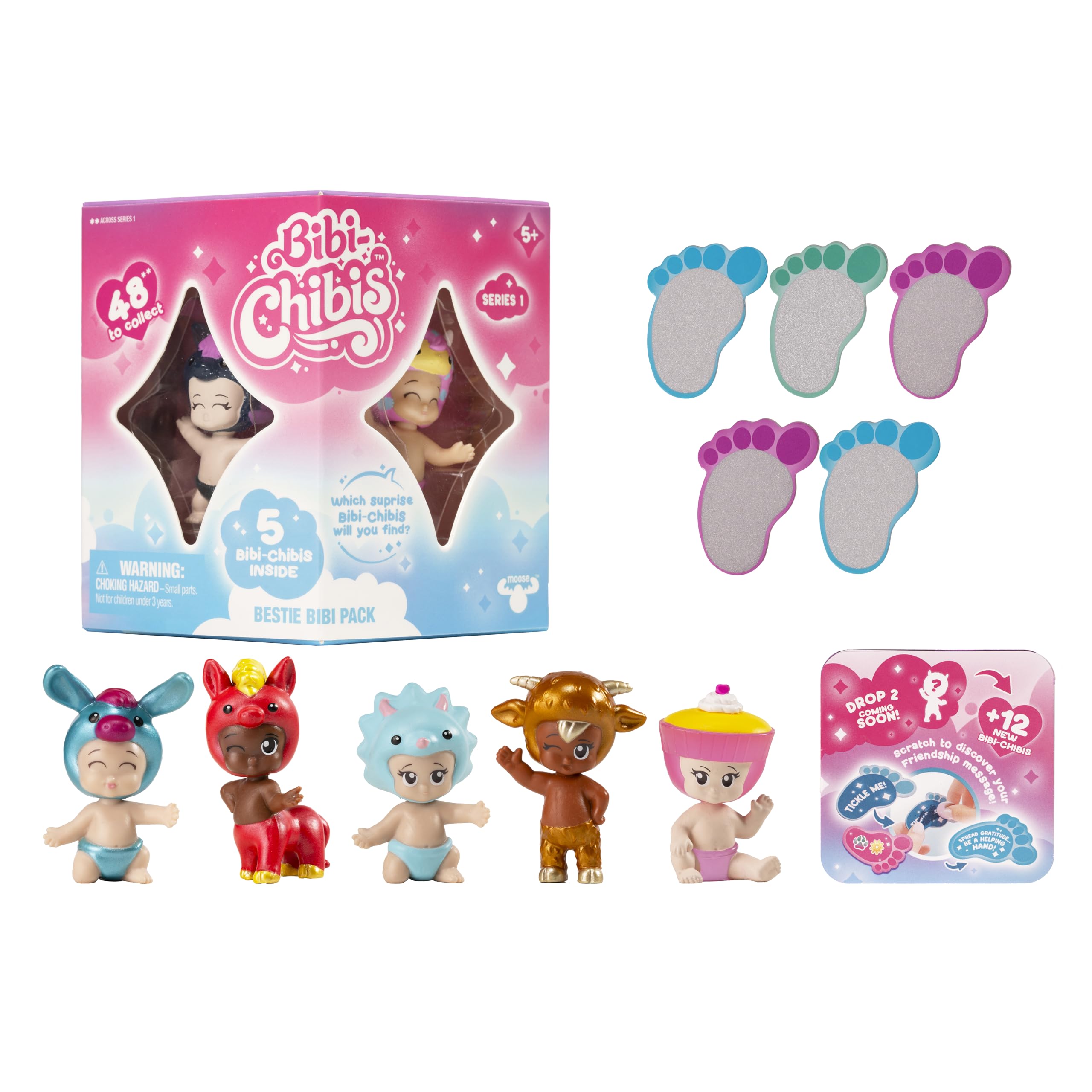 Amazon.com: BANDAI Paquete de 5 Bibi Chibis ELB93407 : Juguetes y