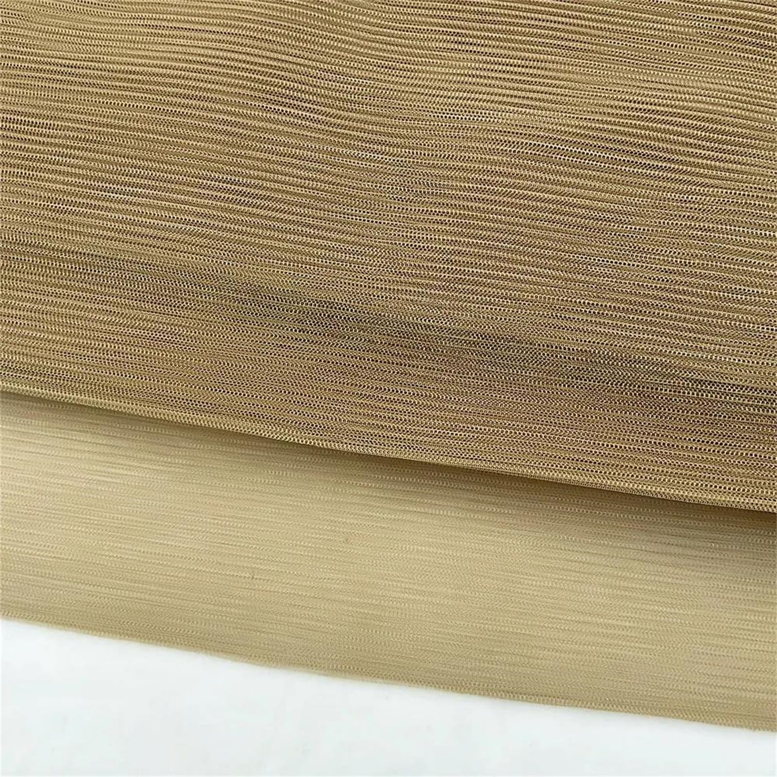 Tessuto Lavorato a Maglia in Tulle Plissettato a Righe Sottili da 145 cm for Gonna tutù in Tessuto a Rete e Camicia in Prospettiva Cucito a Mano(Nude,90cmx145cm)