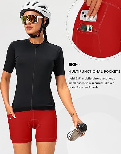 Miniatura 5 de Pantalones cortos de ciclismo acolchados 4D para mujer, 57 pulgadas, ropa interior de ciclismo, ciclismo de carretera, pantalones cortos para mujer,