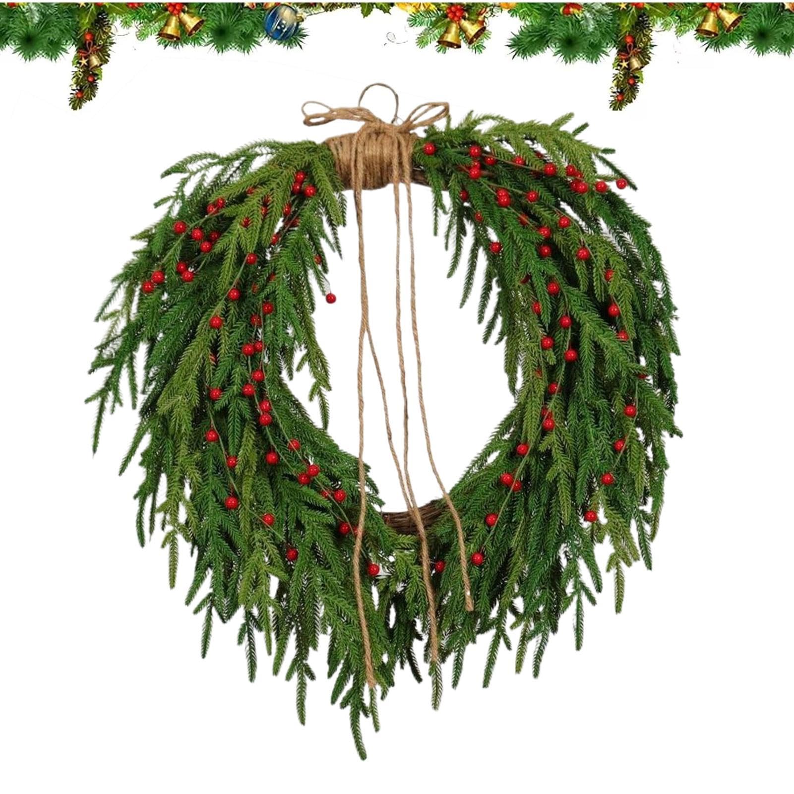 Couronnes de Noël et verdure pour illuminer votre salon et cuisine