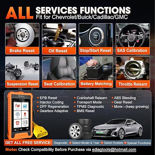 Miniatura 3 de LAUNCH Creader Elite 2025 apto para escáner bidireccional GM, herramienta de escaneo de diagnóstico de sistema completo de restablecimientos,