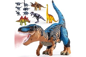Dinosaurs Toy Set for Kids, Extra-Large Tyrannosaurus Rex and 11 Dinosaurs, Dinosaur...