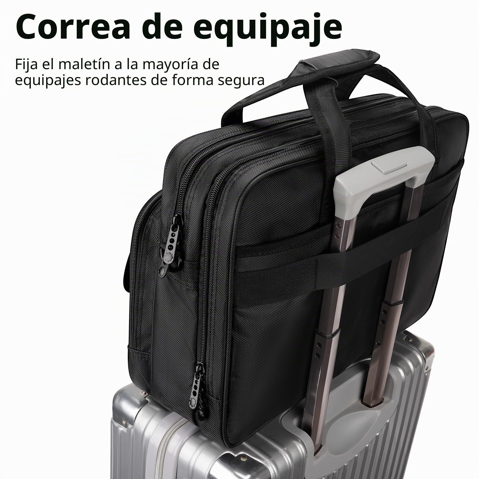 Taygeer Maletin Portatil 17 Pulgadas, Bolsa Ordenador Portatil Impermeable Bolsa de Trabajo para los Hombres Mujeres Profesores Viajes de Negocios Universidades, Negro