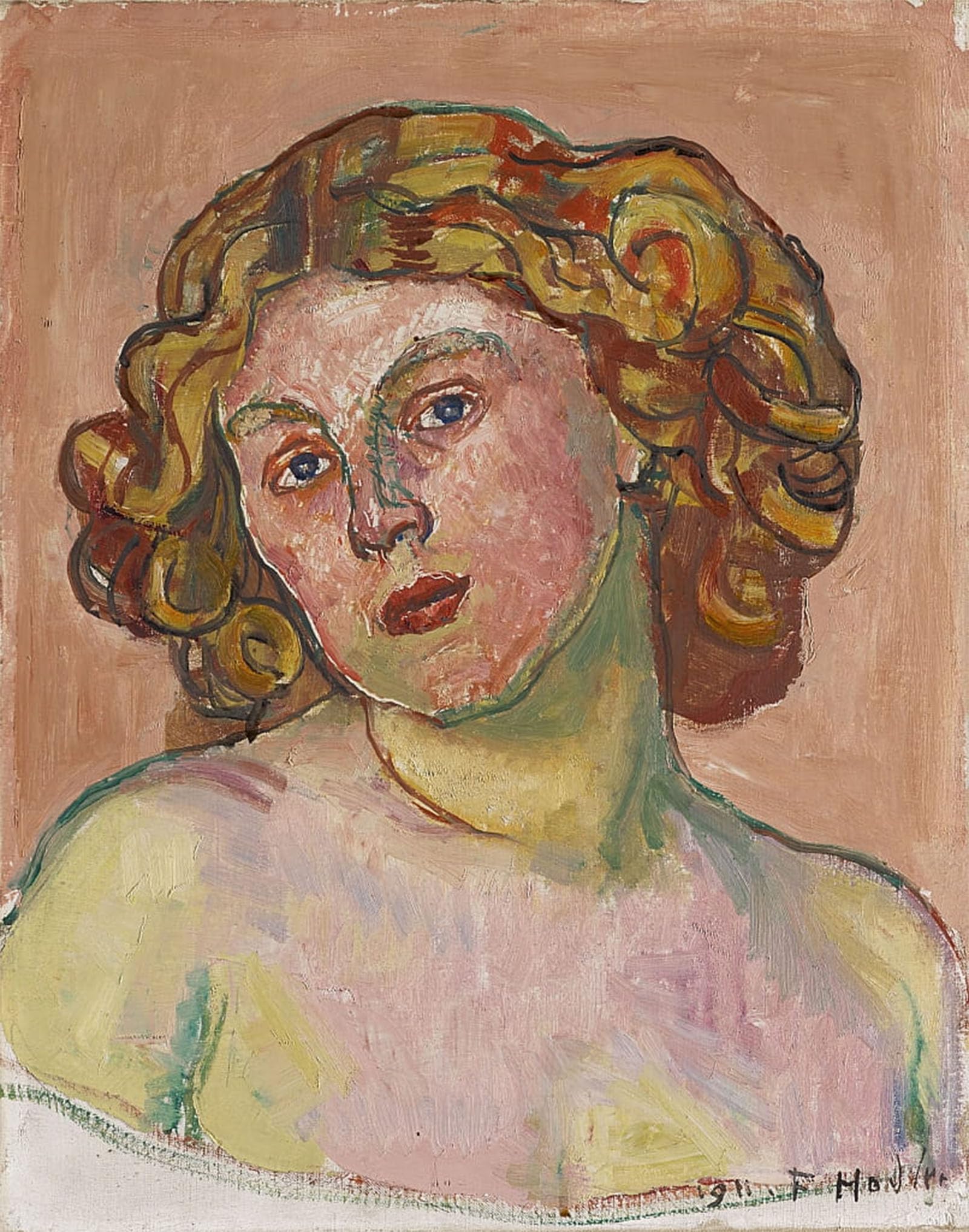 SERENDIPITP Abstract Painting Mural Print Picture Wall Decor Painting Portrait Regina Morgeron by Ferdinand Hodler Vintage Wall Artwork for Home Decor 60x90cm