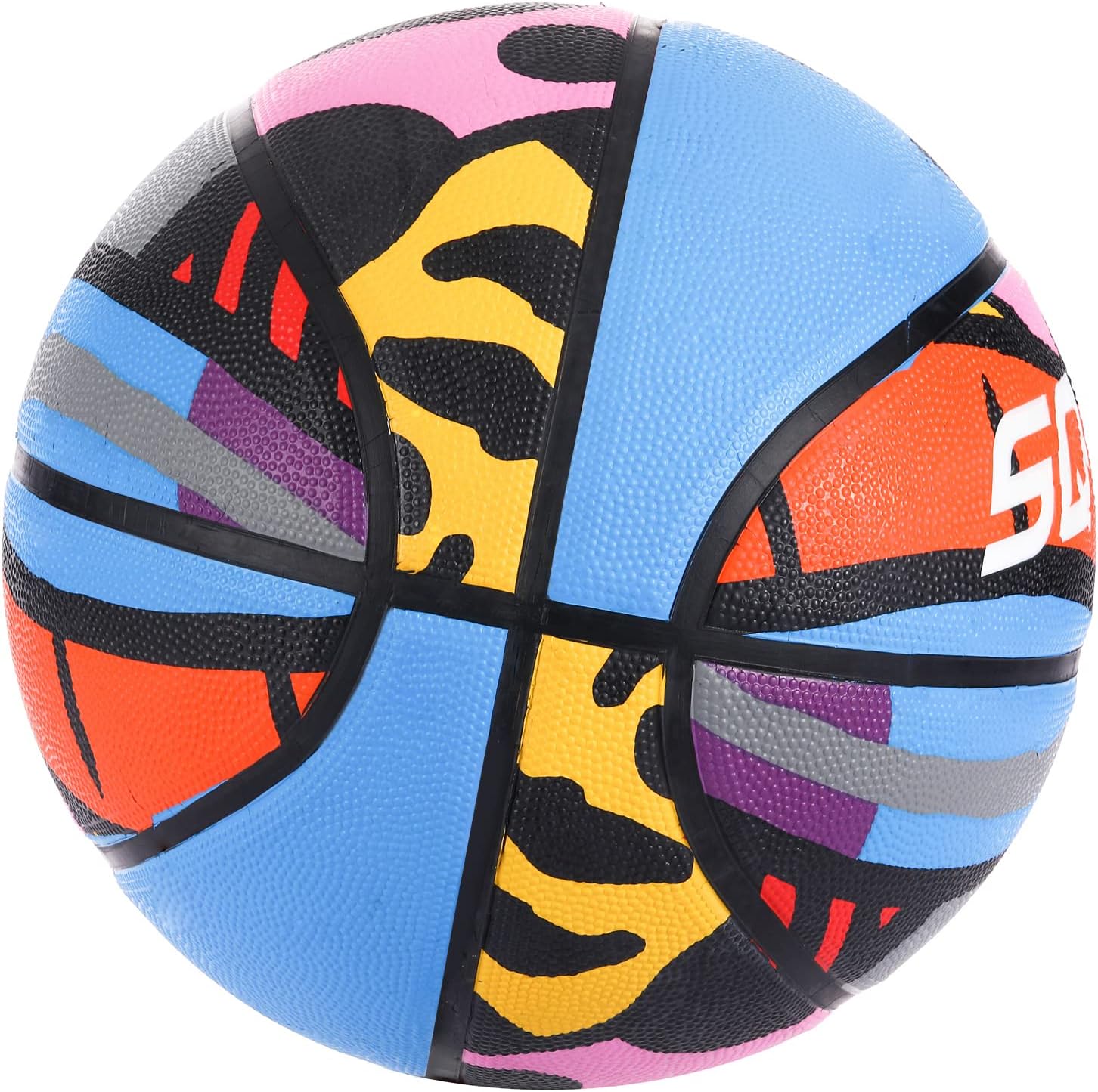 SQUAD Graffiti Youth Basketball - Size 5 (27.5") or Size 7 (29.5"), Durable Rubber Basketball for Indoor/Outdoor Play, Includes Pump & Mesh Bag - Engaging Fun Gift for Kids & Teens : Sports & Outdoors