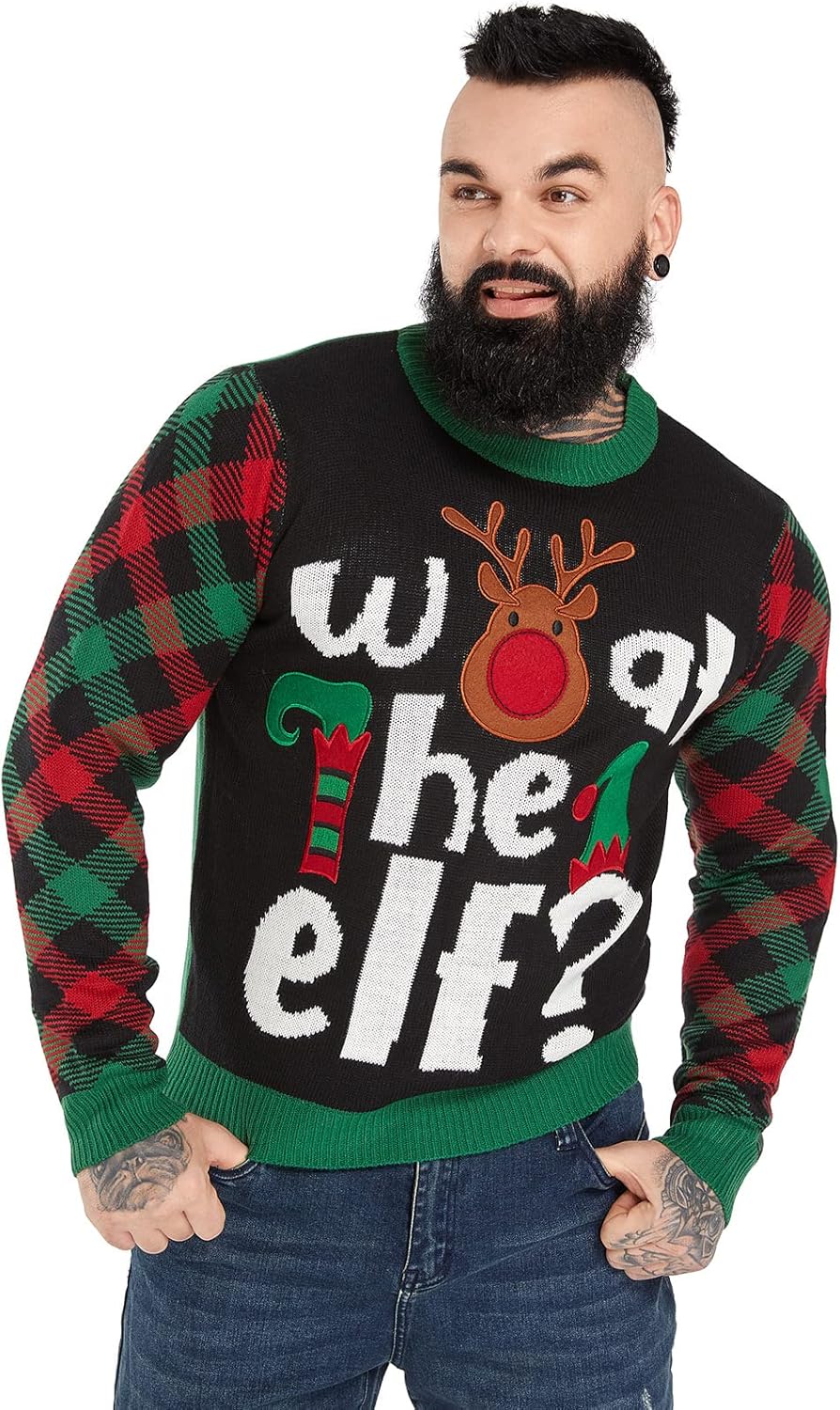 Men`s Ugly Christmas Sweater Unisex Women`s Funny Novelty Fairisle Pullover for PartyMedium21011-ma - Image 2