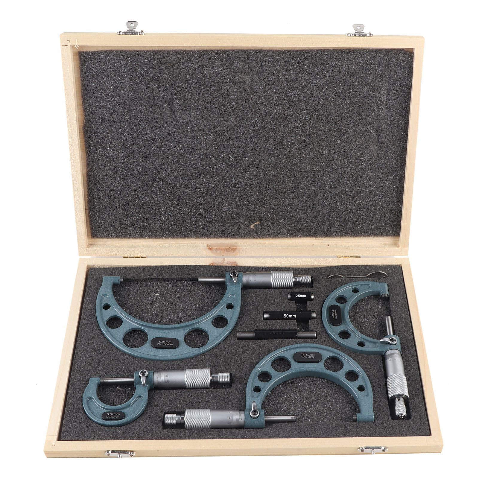 Set Di Micrometro Esterno Spessore 0–100 Mm Misuratore Di Spessore Per Applicazioni Industriali
