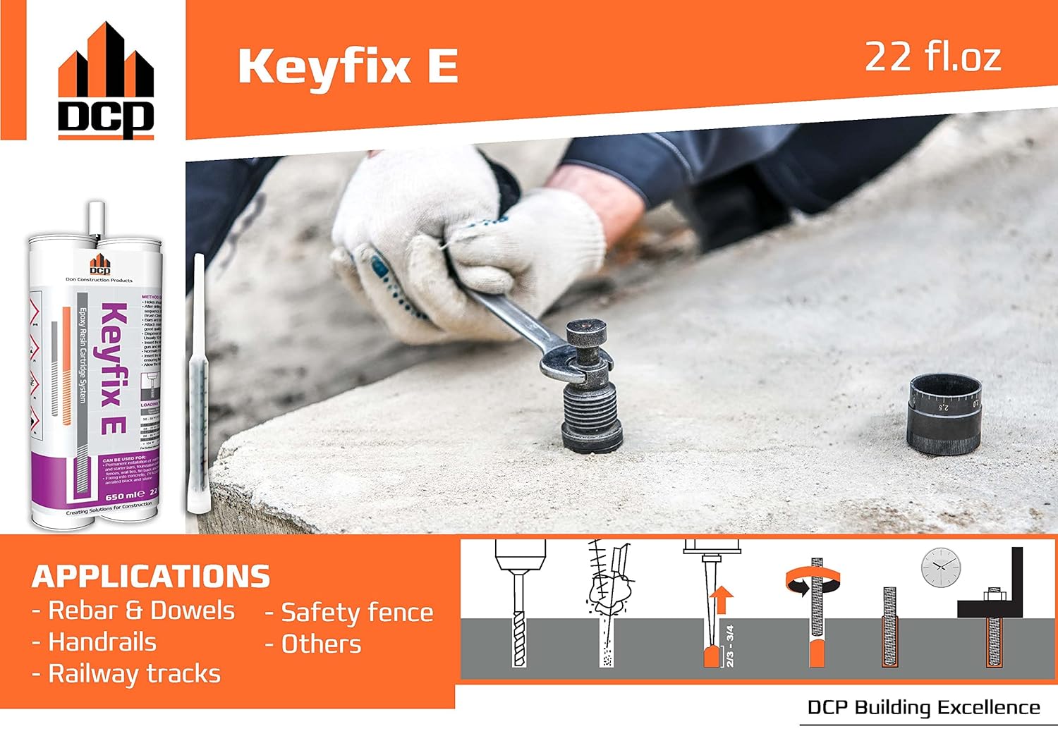 Buy DCP Keyfix E Concrete Epoxy Anchor System TwoPart Concrete