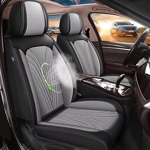 Vista 89 de Juego completo de fundas de asiento de automóvil para Ford Explorer 2004-2023, 2024 2025-5, fundas de asiento de automóvil, impermeables, Negro- gris