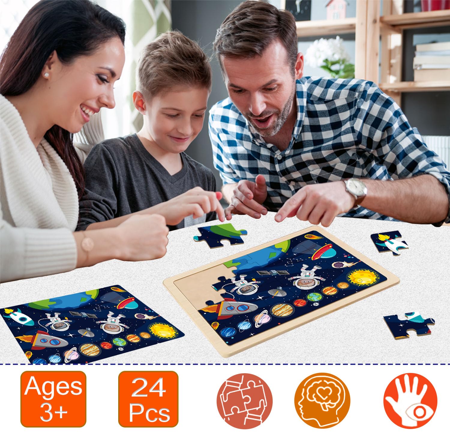 Puzzles for Kids Ages 4-6, 24 Pieces Woodens Puzzle for Toddlers Ages 3 4 5 6 Year Olds Kids Puzzles Children Puzzle for Boys and Girls Educational Toys - Image 5