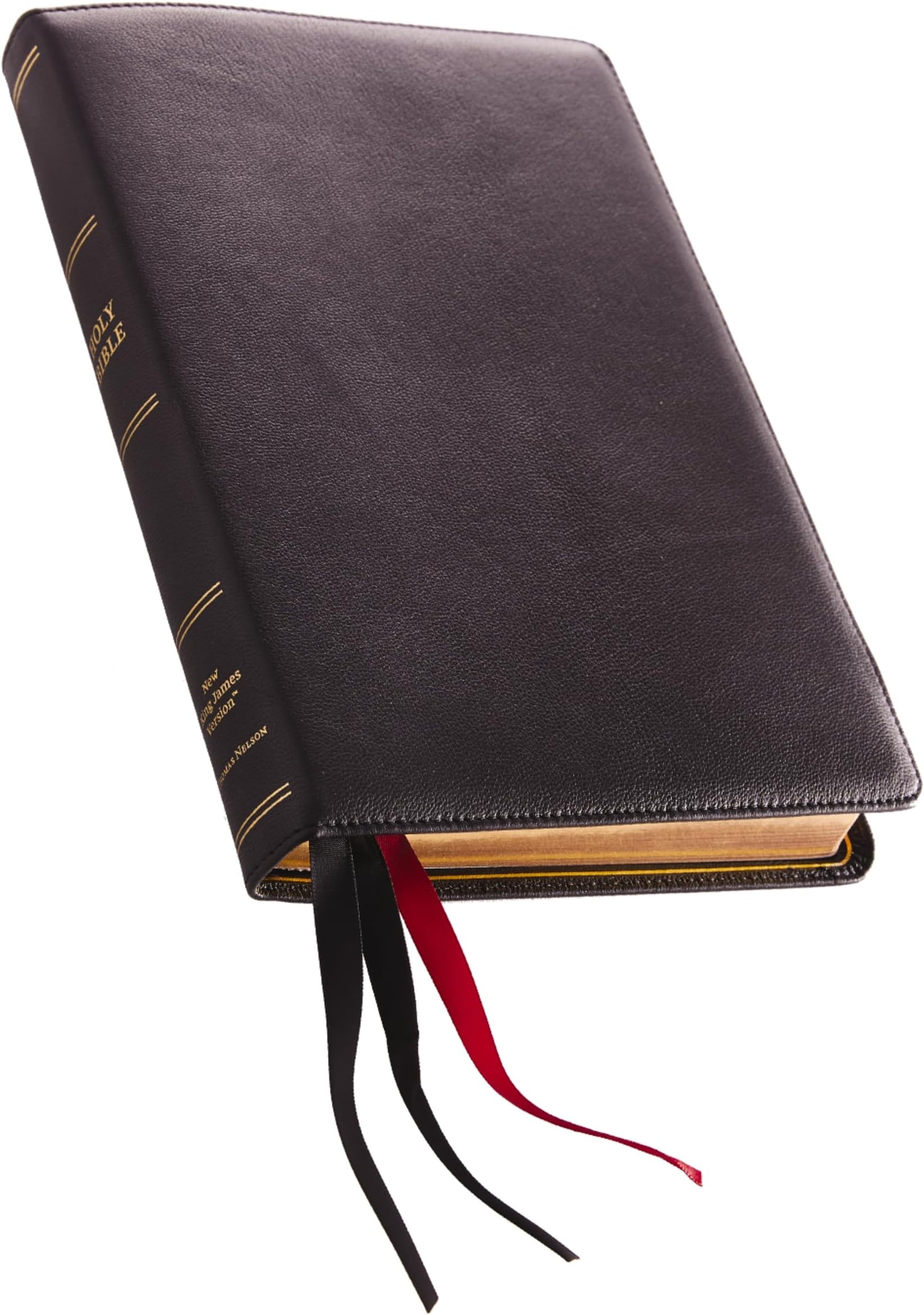 The Holy Bible: New King James Version, Black, Thinline Reference Bible, Premium Leather, Sterling Edition, Comfort Print Leather Bound – Large Print, 25 September 2018