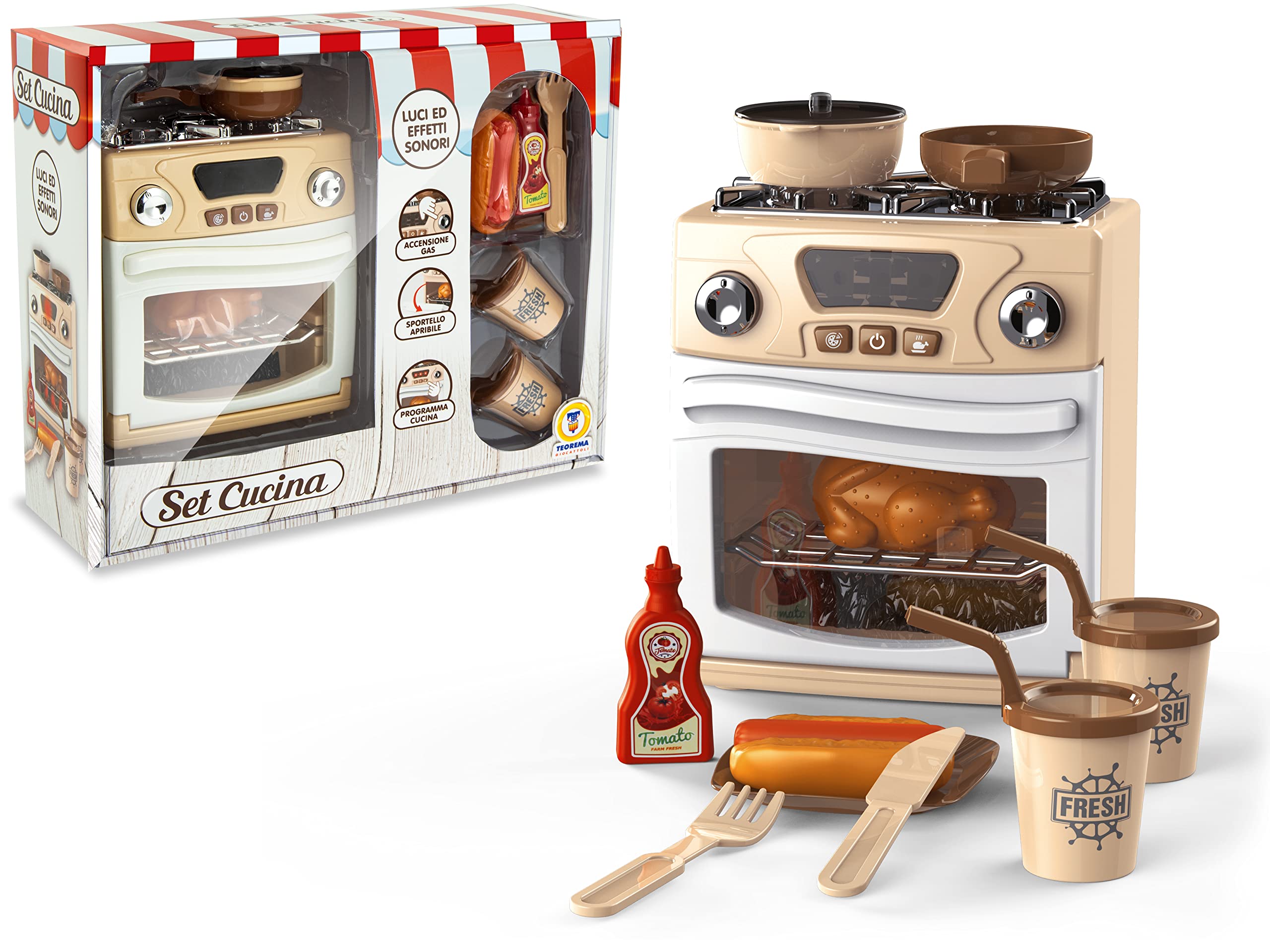 Teorema - 66983 - Jouet de Cuisine pour Enfants avec Four et Accessoires