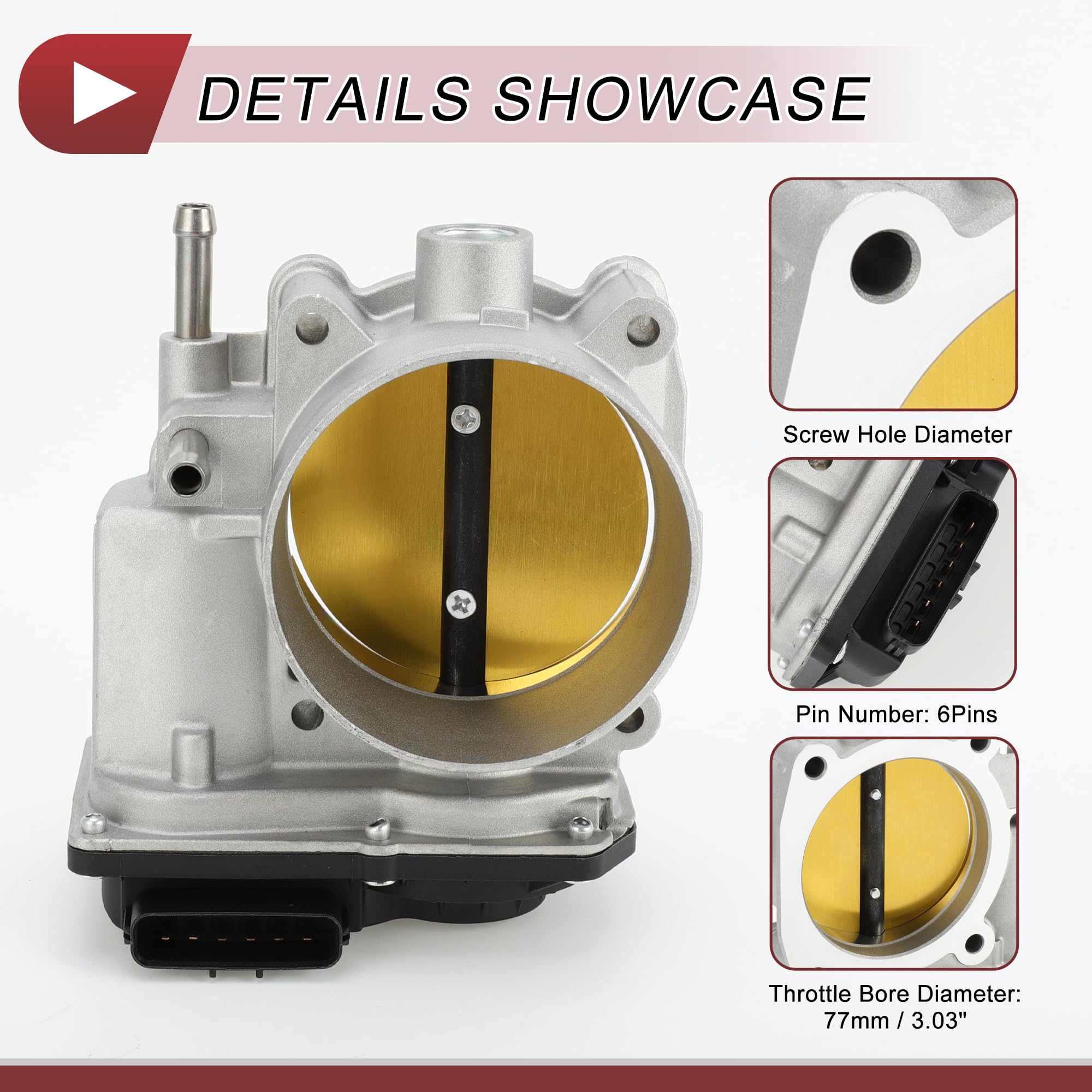 Conjunto de cuerpo del acelerador de inyección electrónica de combustible para Volvo XC90 S80 V8 4.4L 2005-2011 Reemplaza el actuador del cuerpo del acelerador n.º 30622273