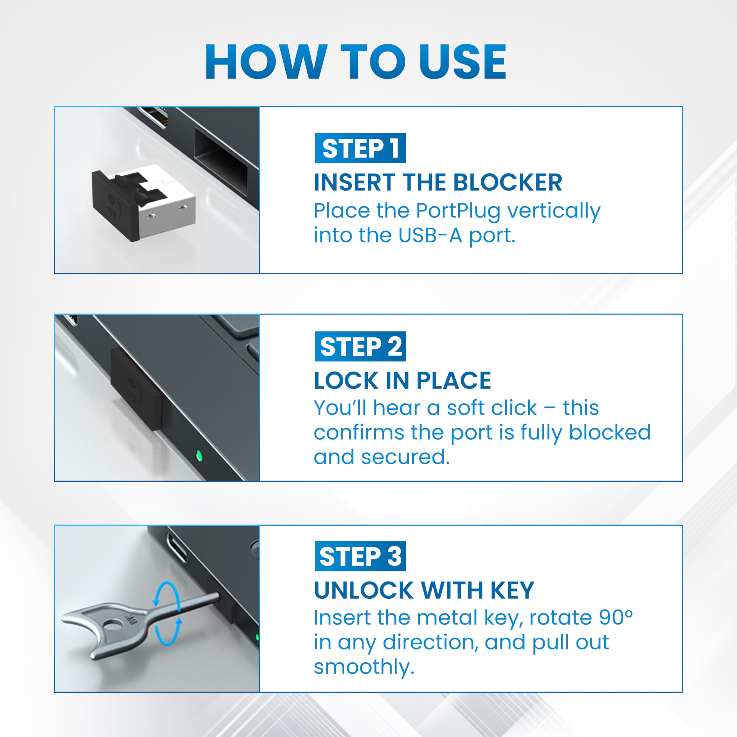 Usb Security Key Data Blocker Usb Usb Security Lock PortPlugs Type-C ...