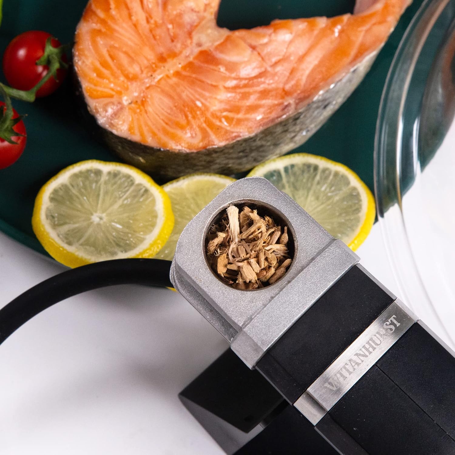 Portable Handheld Cold Smoking Gun Electric Smoker, Cold Indoor Smoker Smoke Infuser Gun Cocktail Kit for Food and Drinks – Includes Wood Chips and Batteries