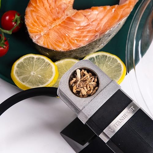 Miniatura 4 de WITANHURST Ahumador de cóctel portátil de mano pistola de fumar en frío, ahumador eléctrico, kit de infusor de humo frío para alimentos y bebidas,