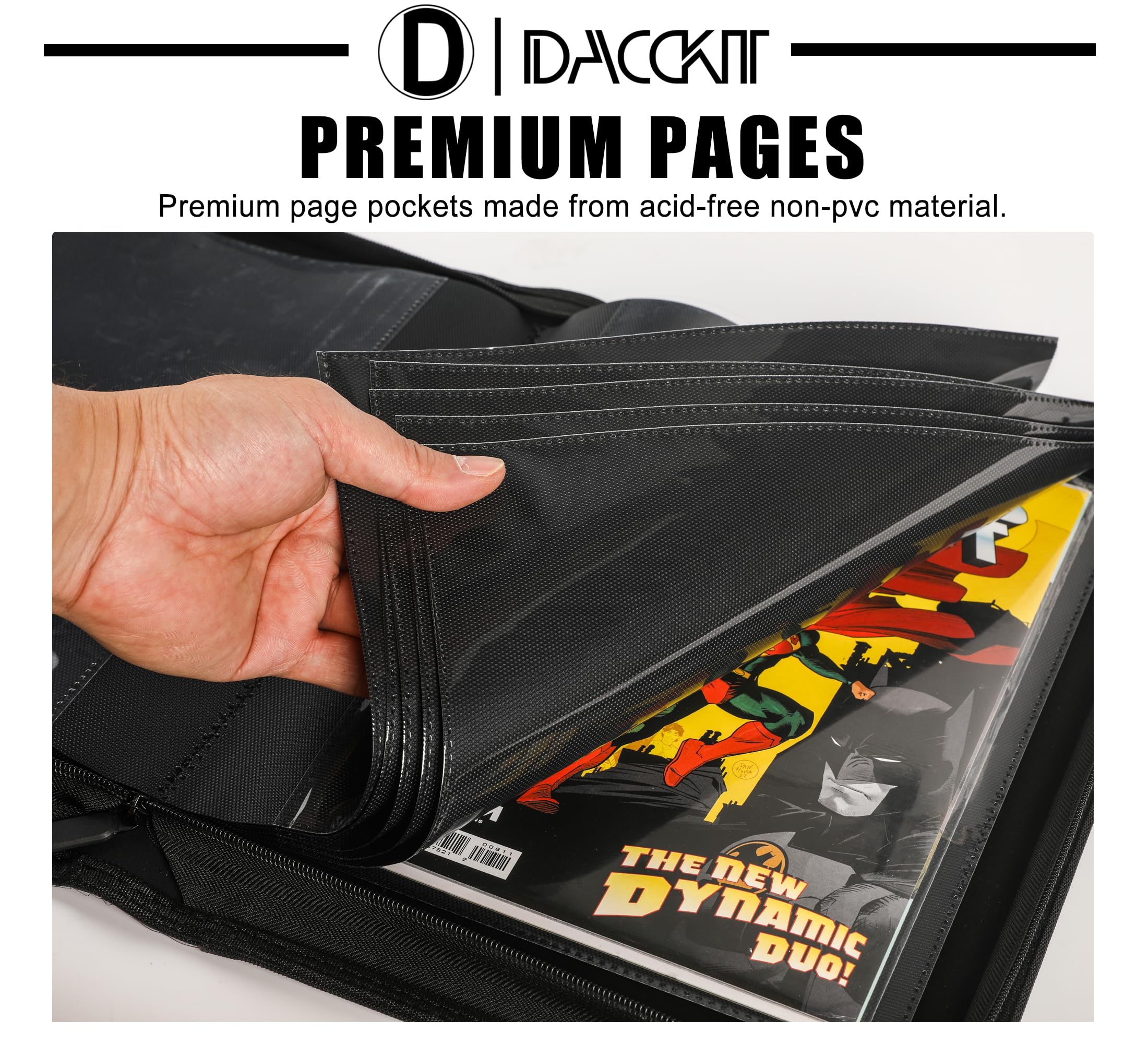 D DACCKIT Classeur de bandes dessinées, album de bandes dessinées avec pochettes pour bandes dessinées ordinaires et bandes dessinées, emballé et emballé – Classeur de rangement pour 24 bandes