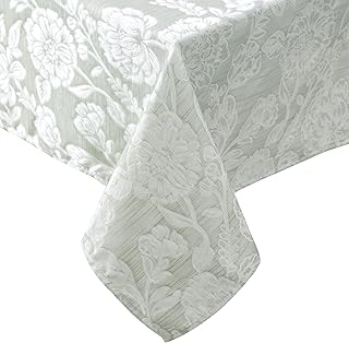 Laura Ashley Annaleigh Tablecloth Jacquard Fabric, Wrinkle Resistant for...