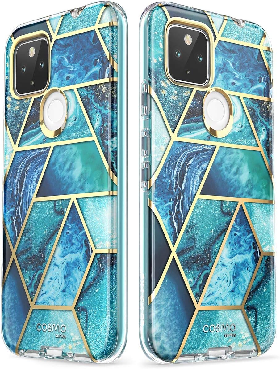i-Blason Cosmo Series Case for Google Pixel 5a 5G Case 6.34 inch (2021), Slim Full-Body Stylish Protective Case with Built-in Screen Protector (Ocean)