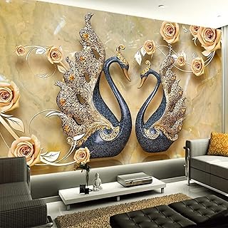 Niestandardowy dowolny rozmiar tapeta ścienna 3D kwiat stereo łabędź nowoczesny minimalistyczny salon sypialnia tło telewizora ściana tapeta dekoracyjna 3D