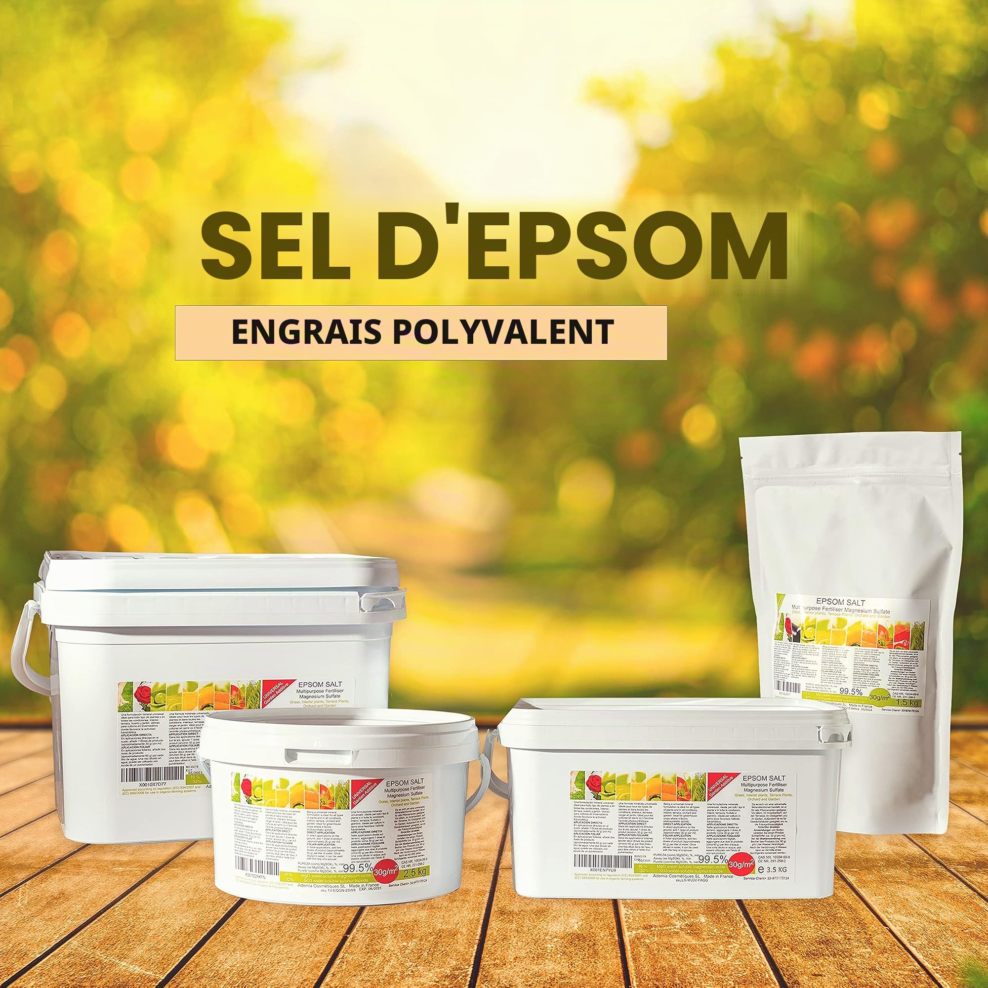bleu & marine Bretania Sel Epsom Engrais de Jardin Universel Écologique 7 kg Fertilisant Potager Nutriment Plantes d'intérieur, Feuilles Jaunes, Tomates, Pelouse