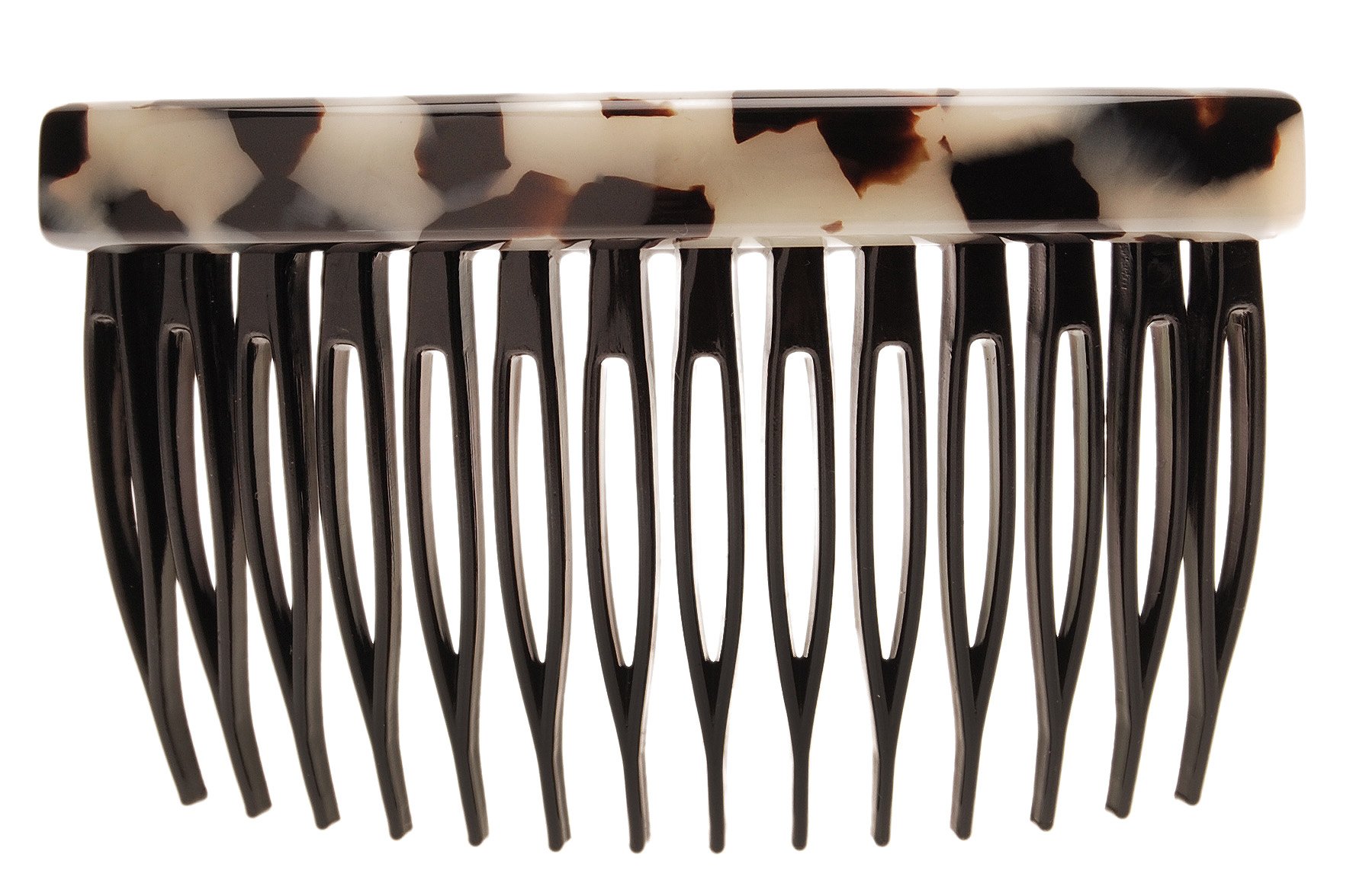 French Hair Comb Set Small Gray White Handmade Decorative Strong Hold Camila Paris Onyx and Pearl French Hair Side Comb 4 Pack  main image 3