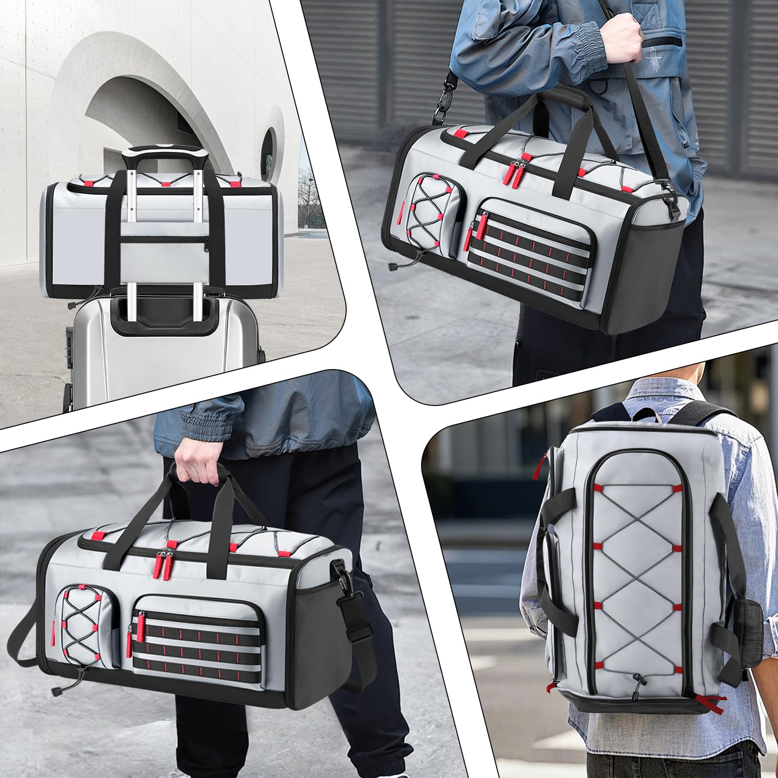 Sac de Sport 35l, Sac De Voyage avec Compartiment à Chaussures, Compartiments Sec Et Humide, Poche éTanche, pour Hommes Et Femmes, IdéAl pour des Vacances Relaxantes